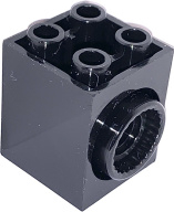 Lego kostka (kostička) 2x2x2 s otočnou spojkou, černá (4162241, 4270960)